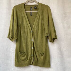 Payton Angora Cashmere Cardigan Sweater Women Medium Knit Comfort Grandpa Office